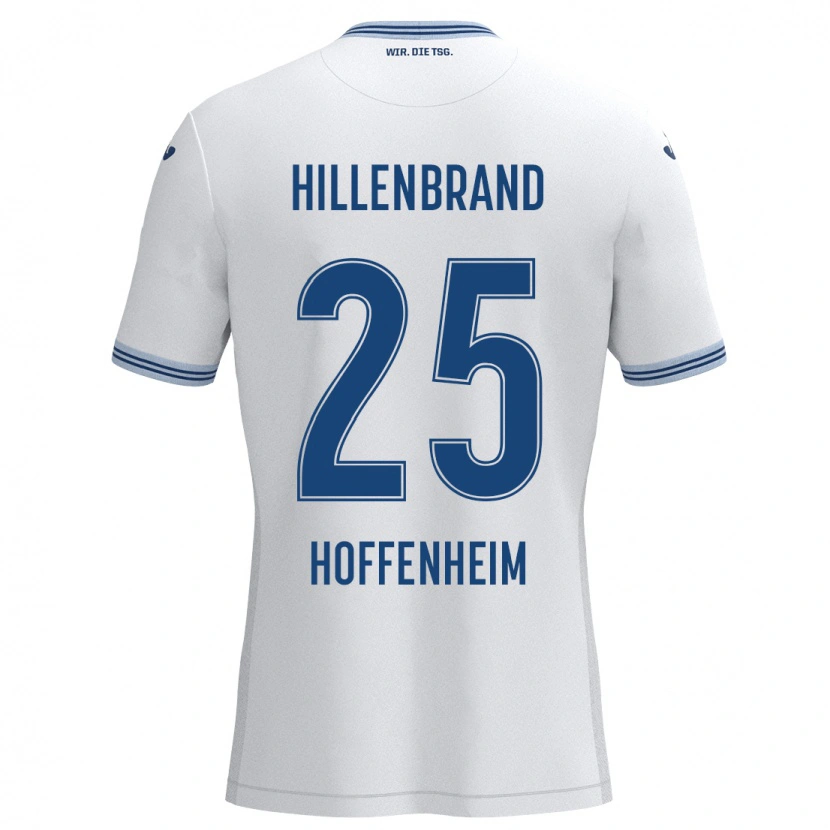 Danxen Dame Jack Hillenbrand #25 Hvit Blå Bortetrøye Drakt Trøye 2024/25 Skjorter T-Skjorte