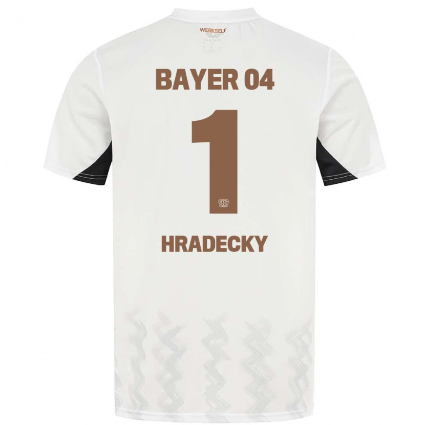 Danxen Dame Lukas Hradecky #1 Hvit Svart Bortetrøye Drakt Trøye 2024/25 Skjorter T-Skjorte