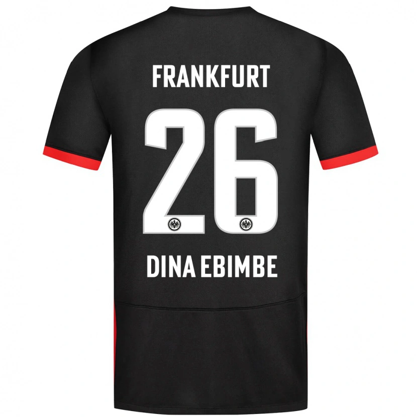 Danxen Dame Junior Dina Ebimbe #26 Svart Bortetrøye Drakt Trøye 2024/25 Skjorter T-Skjorte