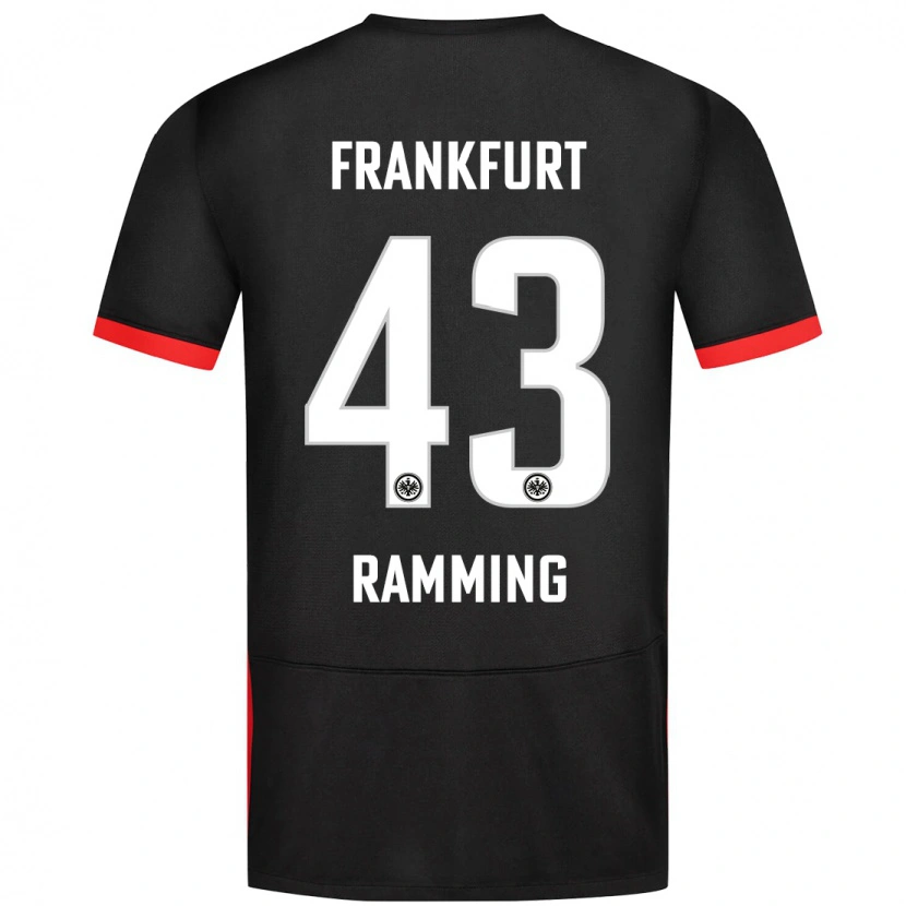Danxen Dame Nils Ramming #43 Svart Bortetrøye Drakt Trøye 2024/25 Skjorter T-Skjorte