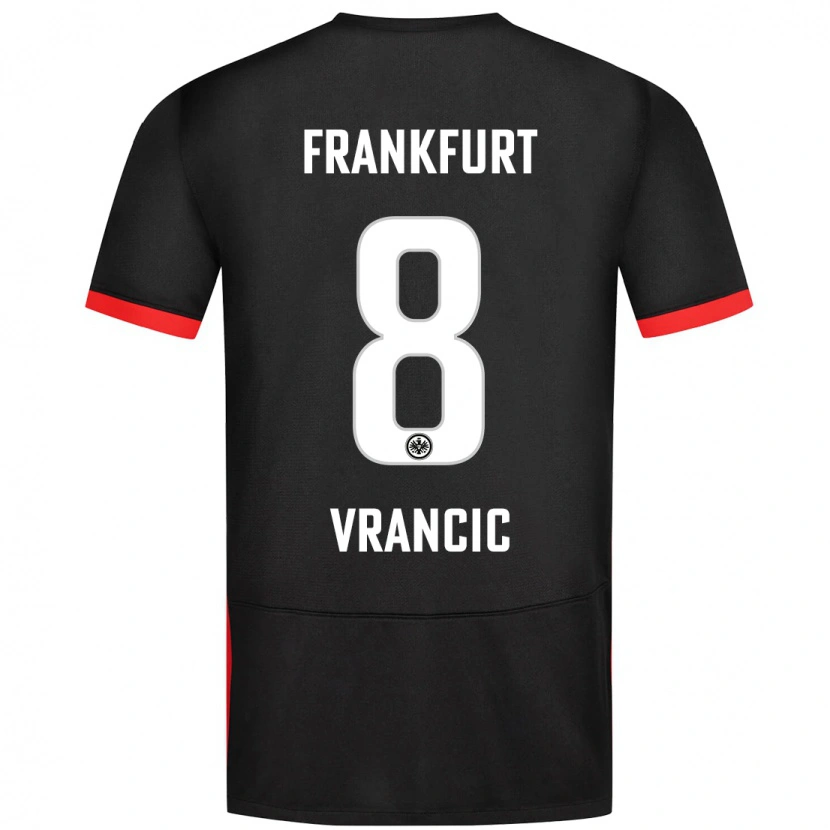 Danxen Dame Mario Vrancic #8 Svart Bortetrøye Drakt Trøye 2024/25 Skjorter T-Skjorte