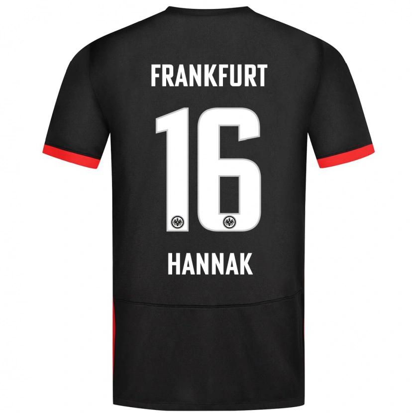 Danxen Dame Tim Hannak #16 Svart Bortetrøye Drakt Trøye 2024/25 Skjorter T-Skjorte