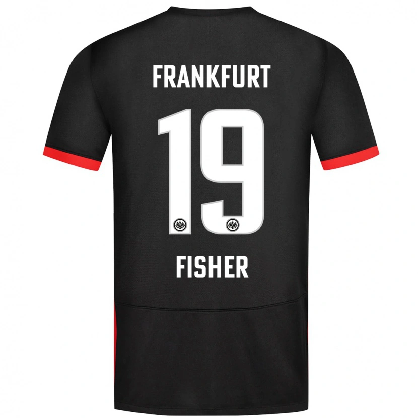 Danxen Dame Ben-Luca Fisher #19 Svart Bortetrøye Drakt Trøye 2024/25 Skjorter T-Skjorte