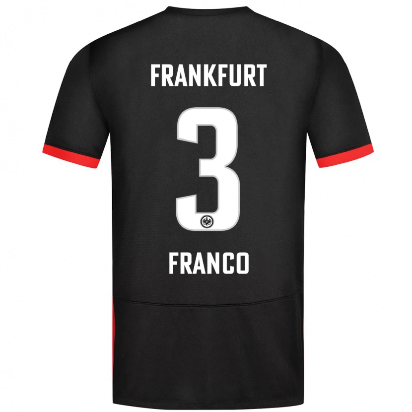 Danxen Dame Giuseppe Franco #3 Svart Bortetrøye Drakt Trøye 2024/25 Skjorter T-Skjorte