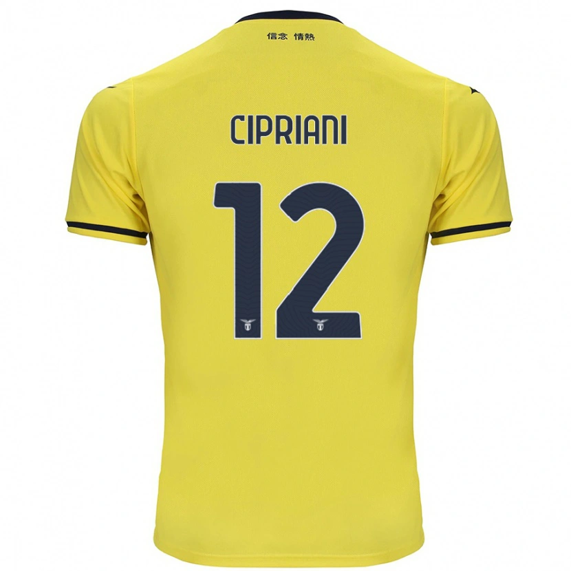 Danxen Dame Alessio Cipriani #12 Gul Bortetrøye Drakt Trøye 2024/25 Skjorter T-Skjorte