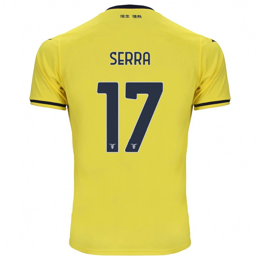 Danxen Dame Federico Serra #17 Gul Bortetrøye Drakt Trøye 2024/25 Skjorter T-Skjorte