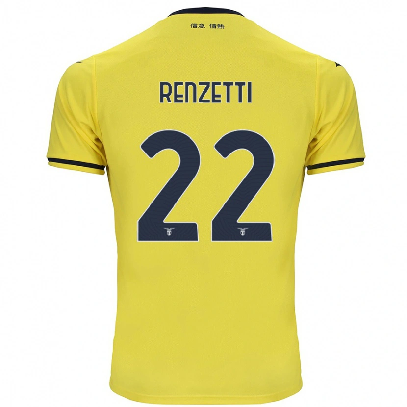 Danxen Dame Davide Renzetti #22 Gul Bortetrøye Drakt Trøye 2024/25 Skjorter T-Skjorte