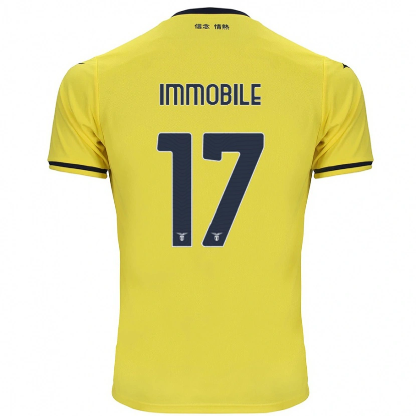 Danxen Dame Ciro Immobile #17 Gul Bortetrøye Drakt Trøye 2024/25 Skjorter T-Skjorte