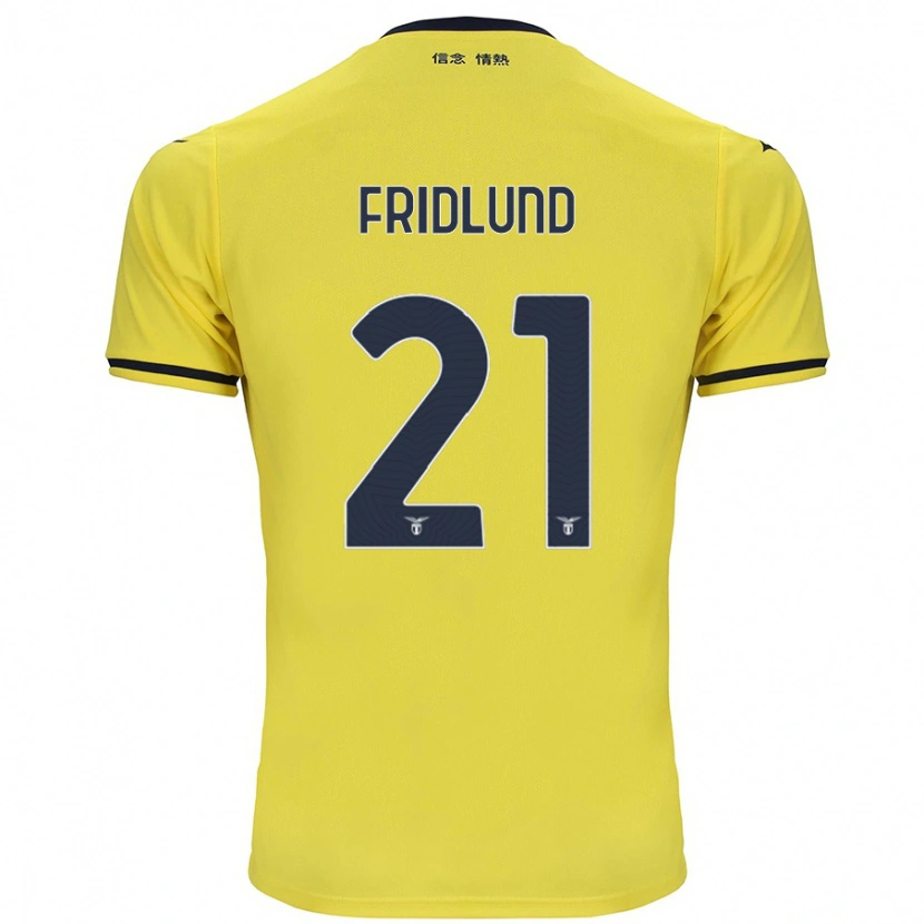 Danxen Dame Johanne Fridlund #21 Gul Bortetrøye Drakt Trøye 2024/25 Skjorter T-Skjorte