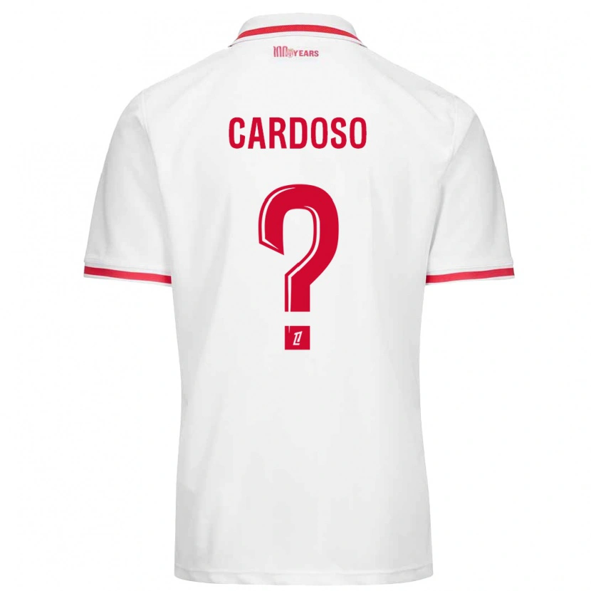 Danxen Barn Bruno Cardoso #0 Hvit Rød Hjemmetrøye Drakt Trøye 2024/25 Skjorter T-Skjorte