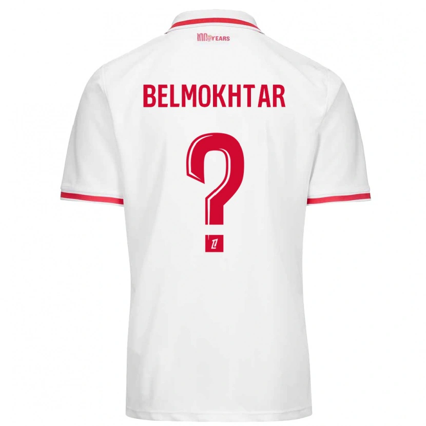 Danxen Barn Ilies Belmokhtar #0 Hvit Rød Hjemmetrøye Drakt Trøye 2024/25 Skjorter T-Skjorte