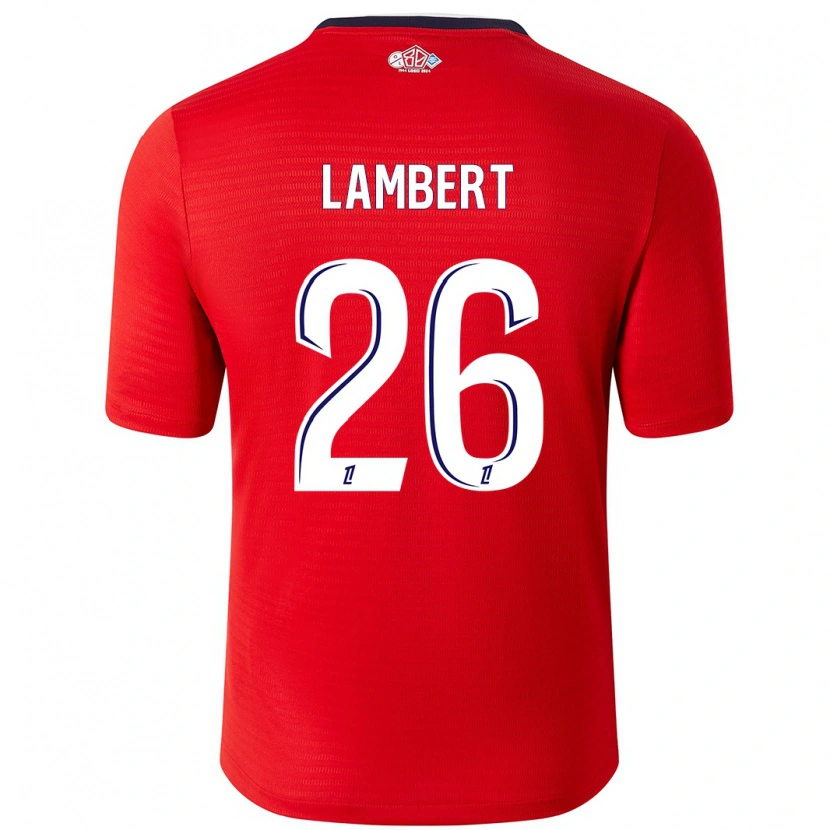 Danxen Barn Anaïs Lambert #26 Rød Hvit Hjemmetrøye Drakt Trøye 2024/25 Skjorter T-Skjorte