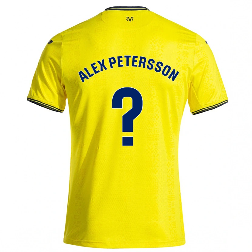 Danxen Barn Max Alex Petersson #0 Gul Svart Hjemmetrøye Drakt Trøye 2024/25 Skjorter T-Skjorte