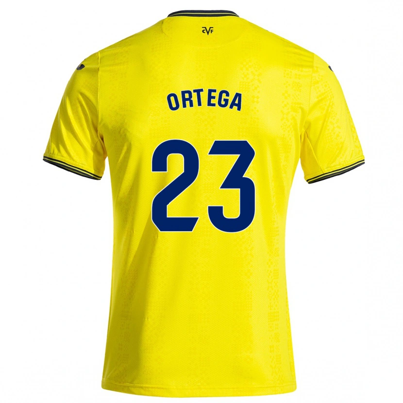 Danxen Barn Jordi Ortega #23 Gul Svart Hjemmetrøye Drakt Trøye 2024/25 Skjorter T-Skjorte