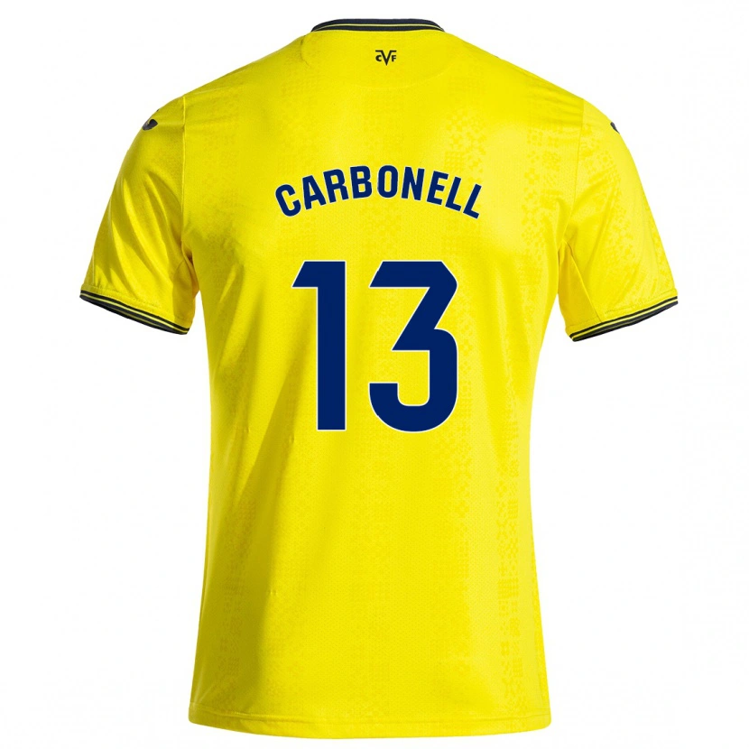Danxen Barn Carmen Carbonell #13 Gul Svart Hjemmetrøye Drakt Trøye 2024/25 Skjorter T-Skjorte
