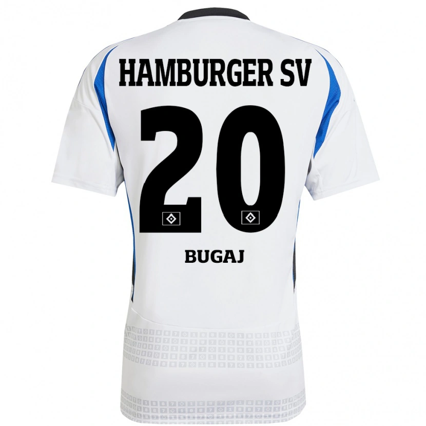 Danxen Barn Jan-Luca Bugaj #20 Hvit Blå Hjemmetrøye Drakt Trøye 2024/25 Skjorter T-Skjorte