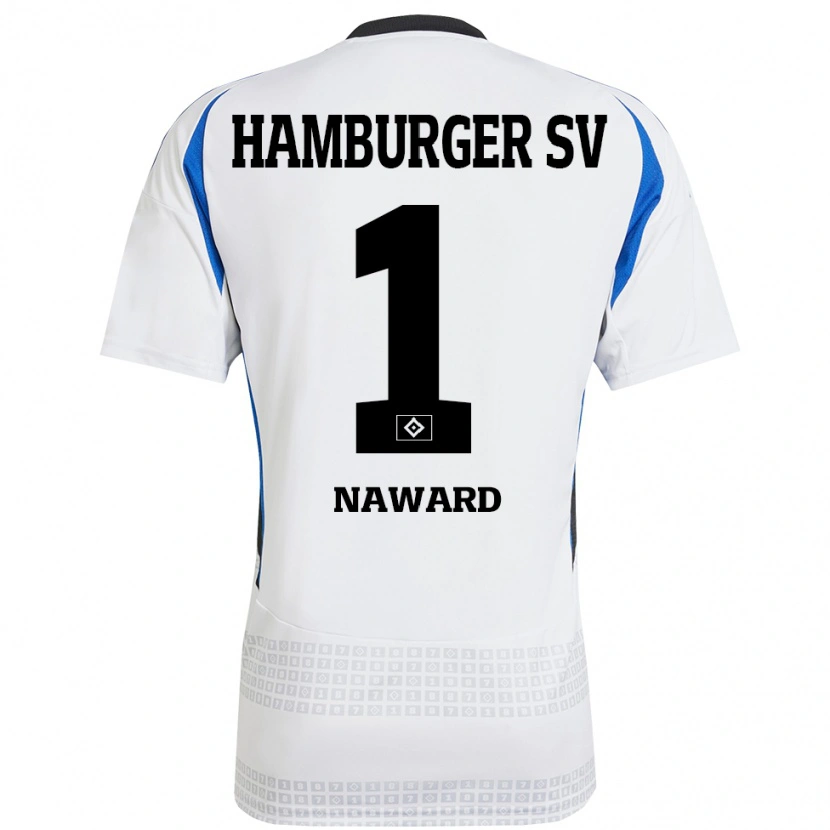 Danxen Barn Lela Naward #1 Hvit Blå Hjemmetrøye Drakt Trøye 2024/25 Skjorter T-Skjorte