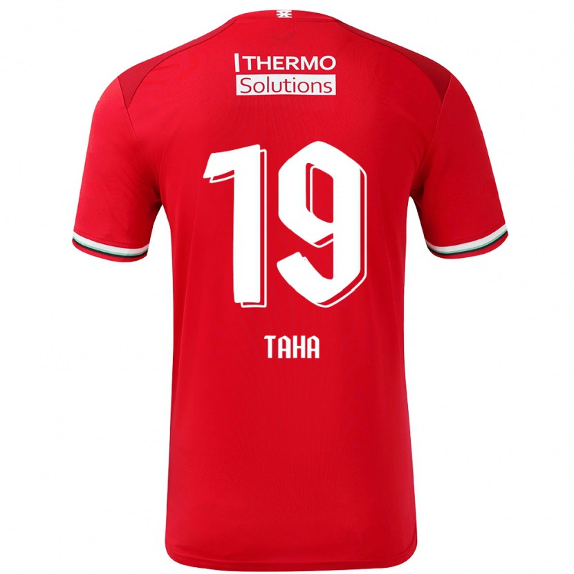 Danxen Barn Younes Taha #19 Rød Hvit Hjemmetrøye Drakt Trøye 2024/25 Skjorter T-Skjorte