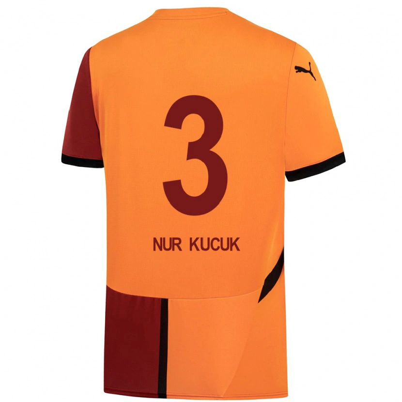 Danxen Barn Rabia Nur Küçük #3 Gul Rød Hjemmetrøye Drakt Trøye 2024/25 Skjorter T-Skjorte