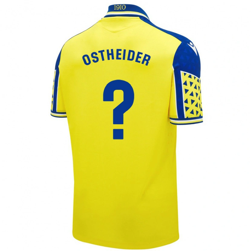 Danxen Barn Joachim Ostheider #0 Gul Blå Hjemmetrøye Drakt Trøye 2024/25 Skjorter T-Skjorte