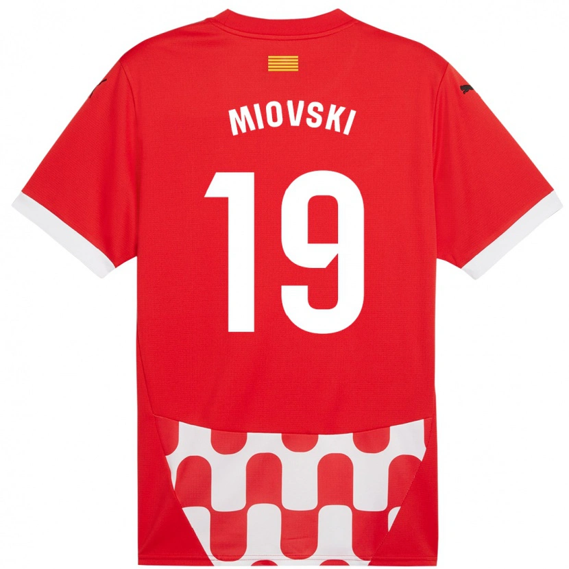 Danxen Barn Bojan Miovski #19 Rød Hvit Hjemmetrøye Drakt Trøye 2024/25 Skjorter T-Skjorte