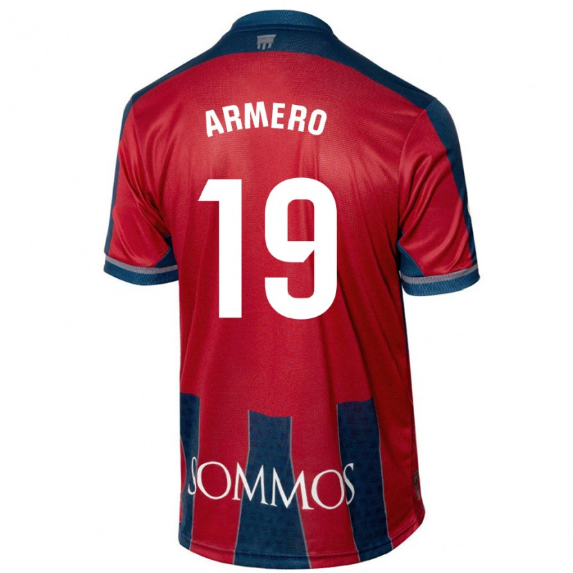 Danxen Barn Sergi Armero #19 Rød Blå Hjemmetrøye Drakt Trøye 2024/25 Skjorter T-Skjorte