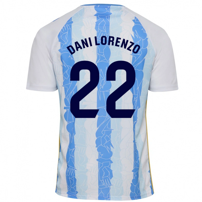 Danxen Barn Dani Lorenzo #22 Hvit Blå Hjemmetrøye Drakt Trøye 2024/25 Skjorter T-Skjorte