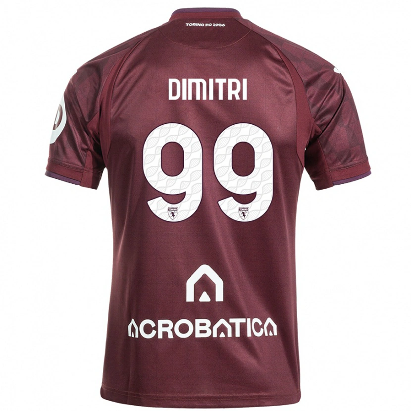 Danxen Barn Matteo Dimitri #99 Rødbrun Hvit Hjemmetrøye Drakt Trøye 2024/25 Skjorter T-Skjorte