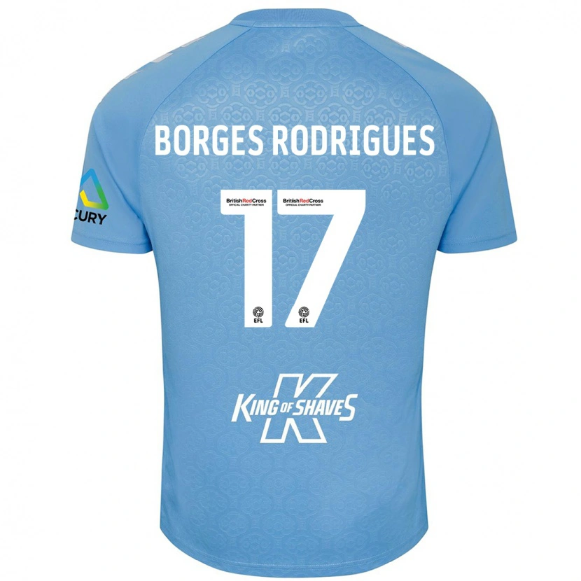 Danxen Barn Raphael Borges Rodrigues #17 Blå Hvit Hjemmetrøye Drakt Trøye 2024/25 Skjorter T-Skjorte