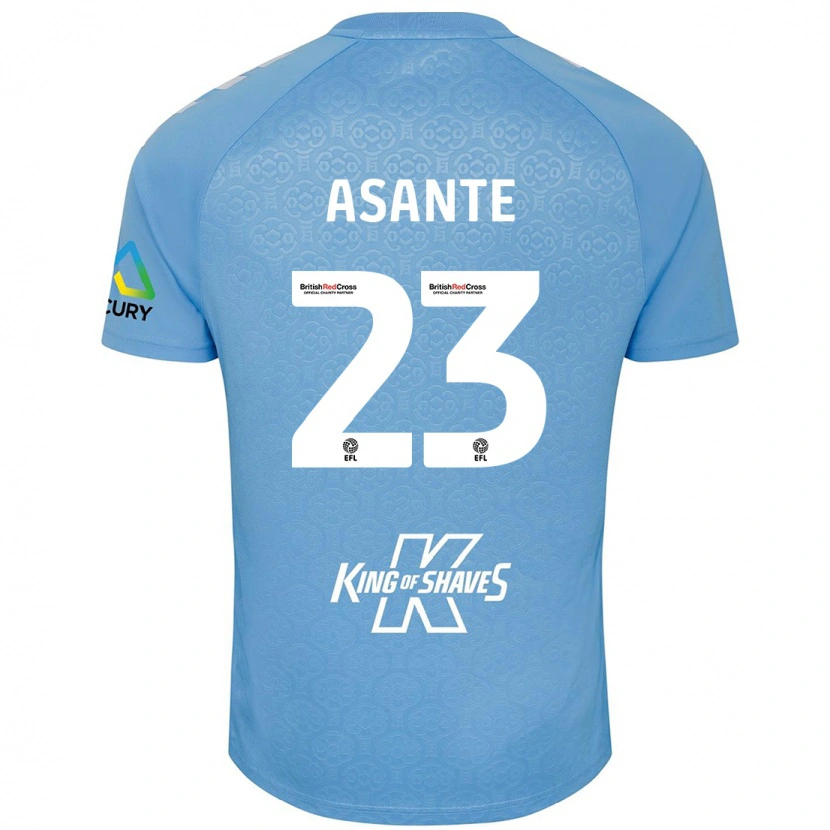 Danxen Barn Brandon Thomas-Asante #23 Blå Hvit Hjemmetrøye Drakt Trøye 2024/25 Skjorter T-Skjorte