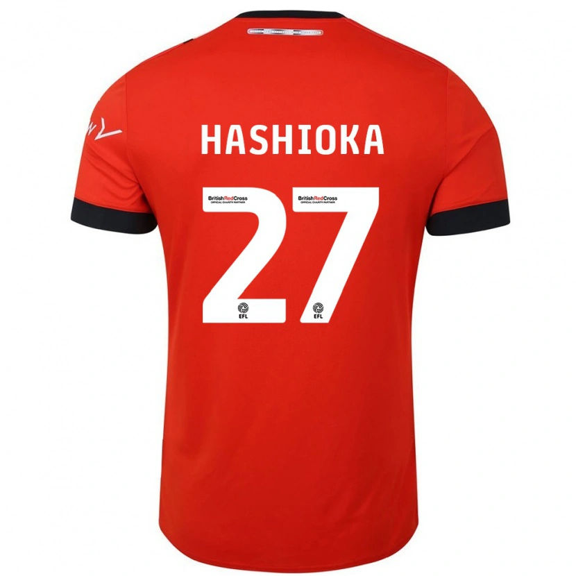 Danxen Barn Daiki Hashioka #27 Oransje Svart Hjemmetrøye Drakt Trøye 2024/25 Skjorter T-Skjorte