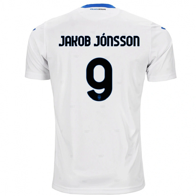 Danxen Barn Birkir Jakob Jónsson #9 Hvit Bortetrøye Drakt Trøye 2024/25 Skjorter T-Skjorte