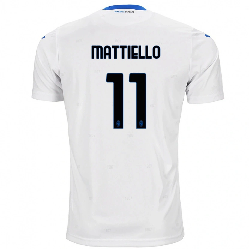 Danxen Barn Federico Mattiello #11 Hvit Bortetrøye Drakt Trøye 2024/25 Skjorter T-Skjorte
