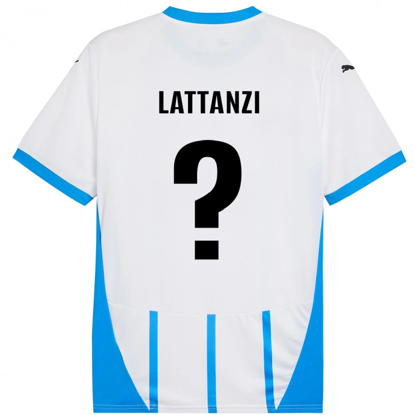 Danxen Barn Luca Lattanzi #0 Hvit Blå Bortetrøye Drakt Trøye 2024/25 Skjorter T-Skjorte