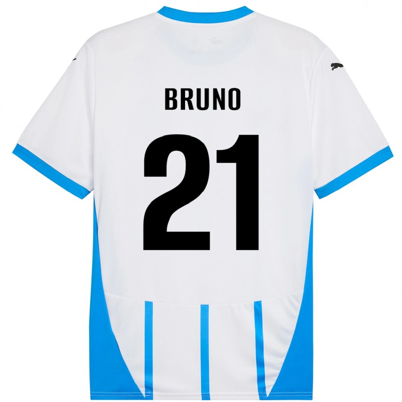 Danxen Barn Kevin Bruno #21 Hvit Blå Bortetrøye Drakt Trøye 2024/25 Skjorter T-Skjorte