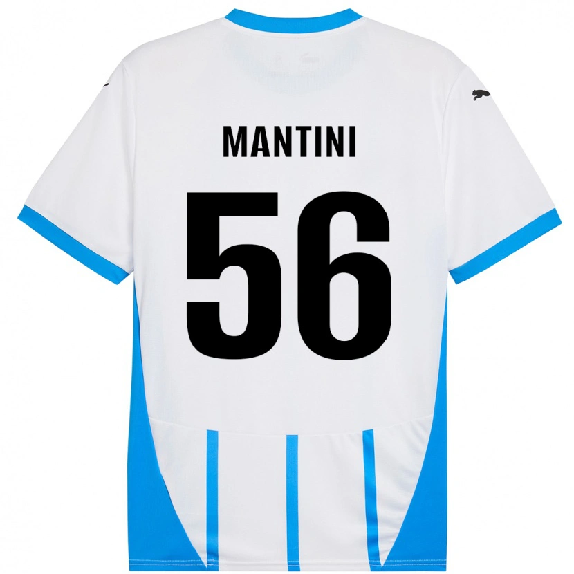 Danxen Barn Raffaele Mantini #56 Hvit Blå Bortetrøye Drakt Trøye 2024/25 Skjorter T-Skjorte