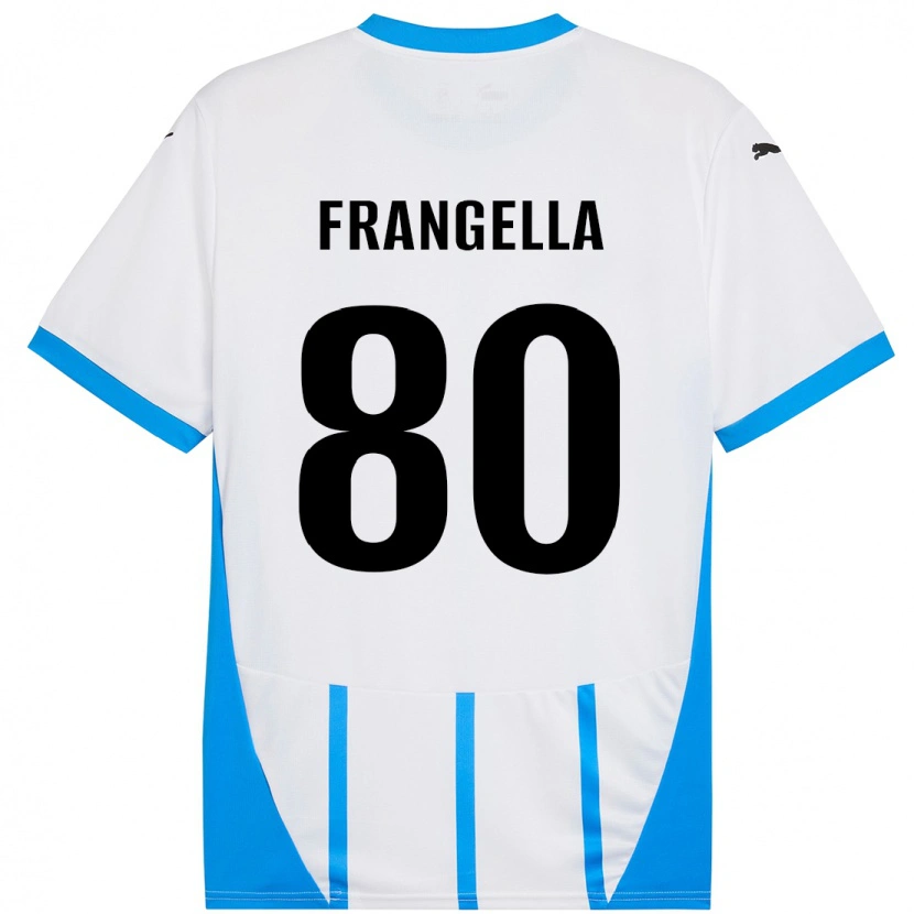 Danxen Barn Christian Frangella #80 Hvit Blå Bortetrøye Drakt Trøye 2024/25 Skjorter T-Skjorte
