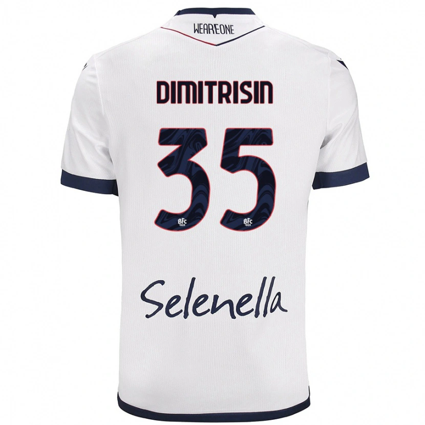 Danxen Barn Danila Dimitrișin #35 Hvit Kongeblå Bortetrøye Drakt Trøye 2024/25 Skjorter T-Skjorte
