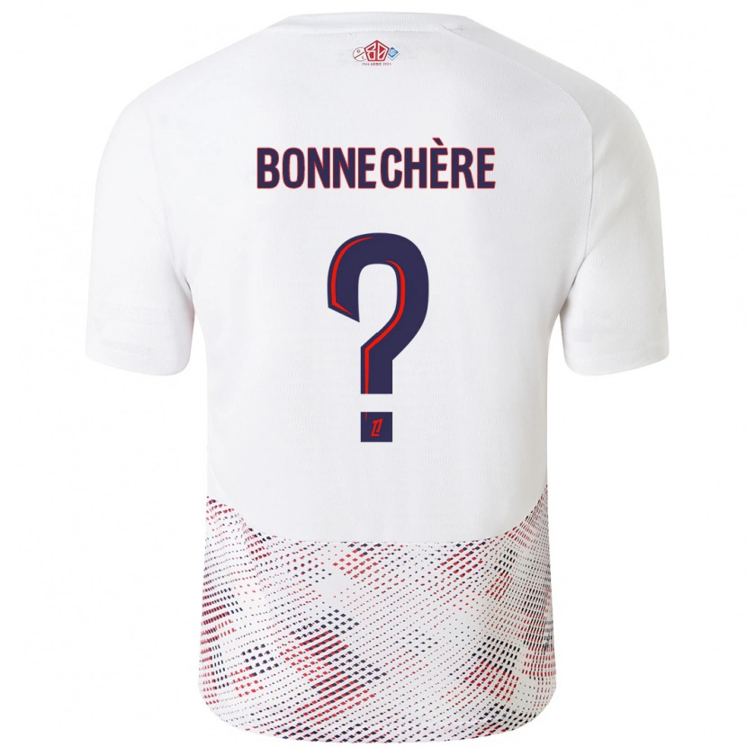 Danxen Barn Victor Bonnechère #0 Hvit Kongeblå Bortetrøye Drakt Trøye 2024/25 Skjorter T-Skjorte