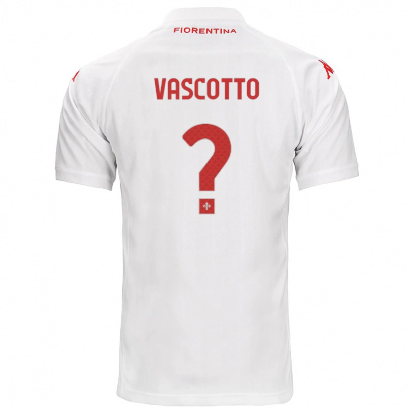Danxen Barn Edoardo Vascotto #0 Hvit Bortetrøye Drakt Trøye 2024/25 Skjorter T-Skjorte