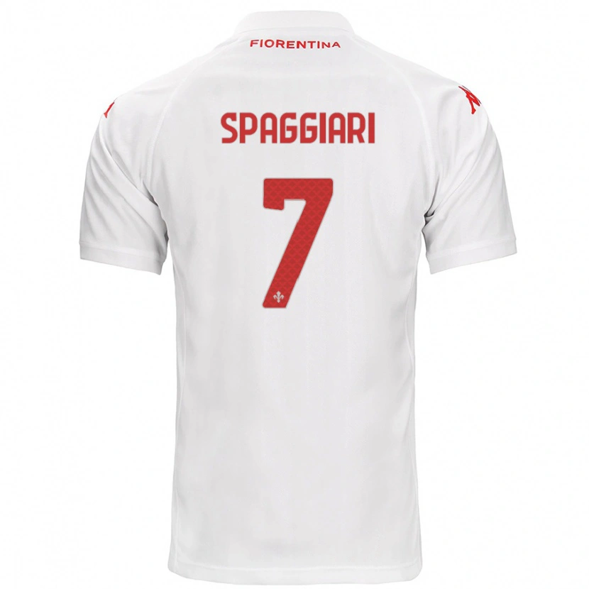Danxen Barn Riccardo Spaggiari #7 Hvit Bortetrøye Drakt Trøye 2024/25 Skjorter T-Skjorte