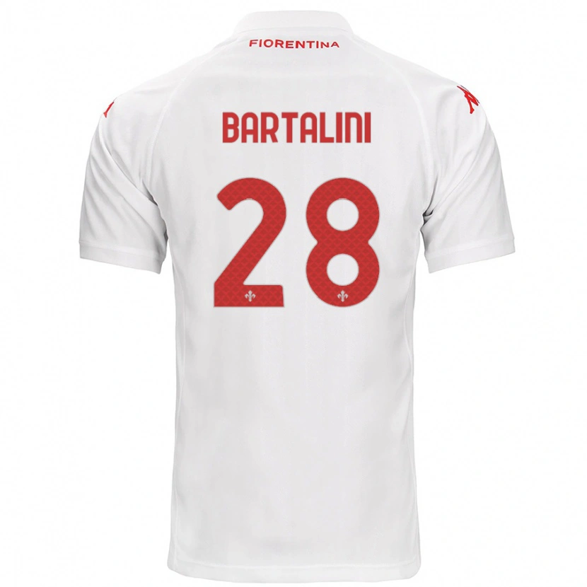 Danxen Barn Viola Bartalini #28 Hvit Bortetrøye Drakt Trøye 2024/25 Skjorter T-Skjorte