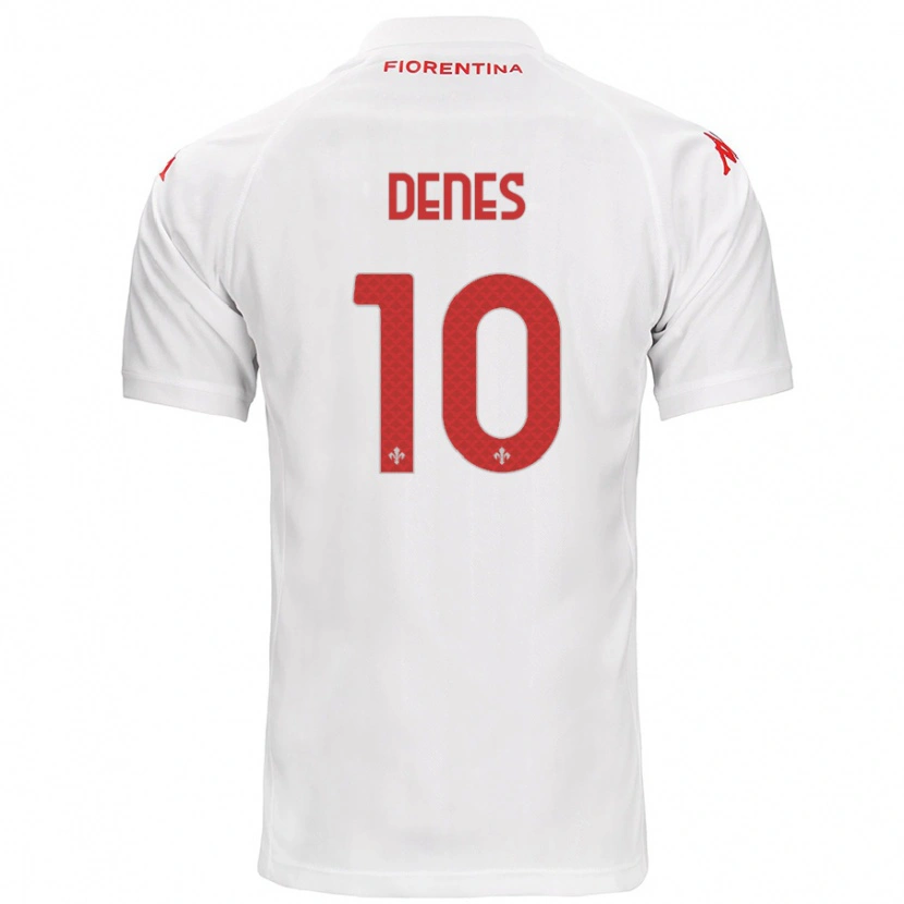 Danxen Barn Adrián Dénes #10 Hvit Bortetrøye Drakt Trøye 2024/25 Skjorter T-Skjorte