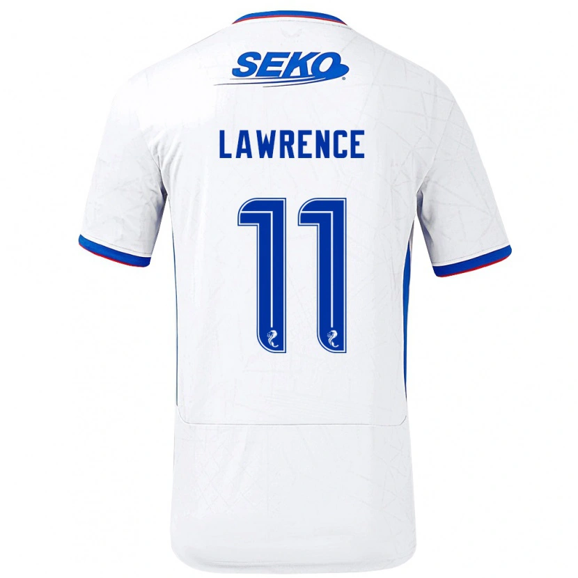 Danxen Barn Tom Lawrence #11 Hvit Blå Bortetrøye Drakt Trøye 2024/25 Skjorter T-Skjorte