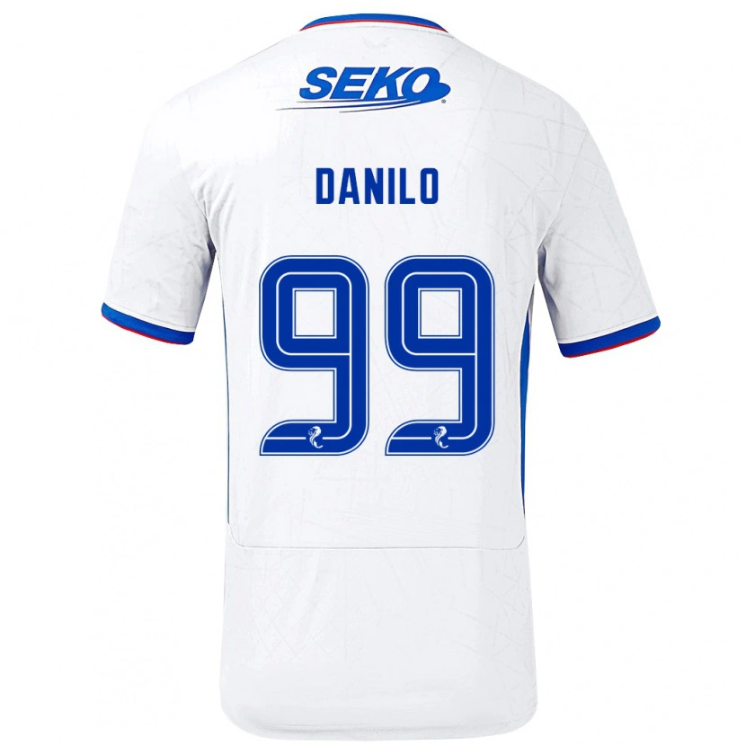 Danxen Barn Danilo #99 Hvit Blå Bortetrøye Drakt Trøye 2024/25 Skjorter T-Skjorte