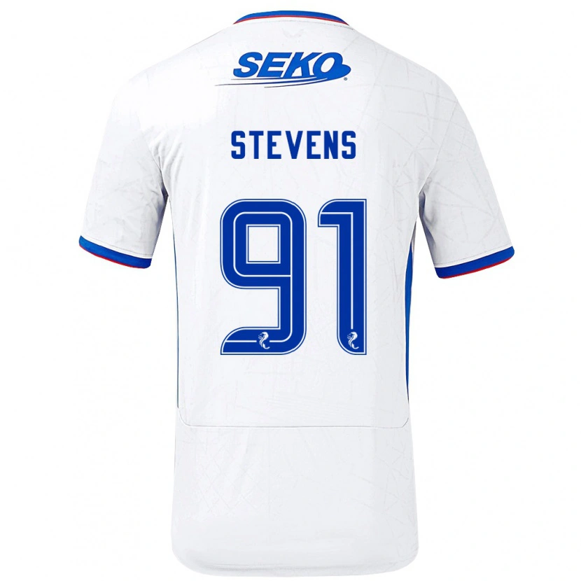 Danxen Barn Archie Stevens #91 Hvit Blå Bortetrøye Drakt Trøye 2024/25 Skjorter T-Skjorte