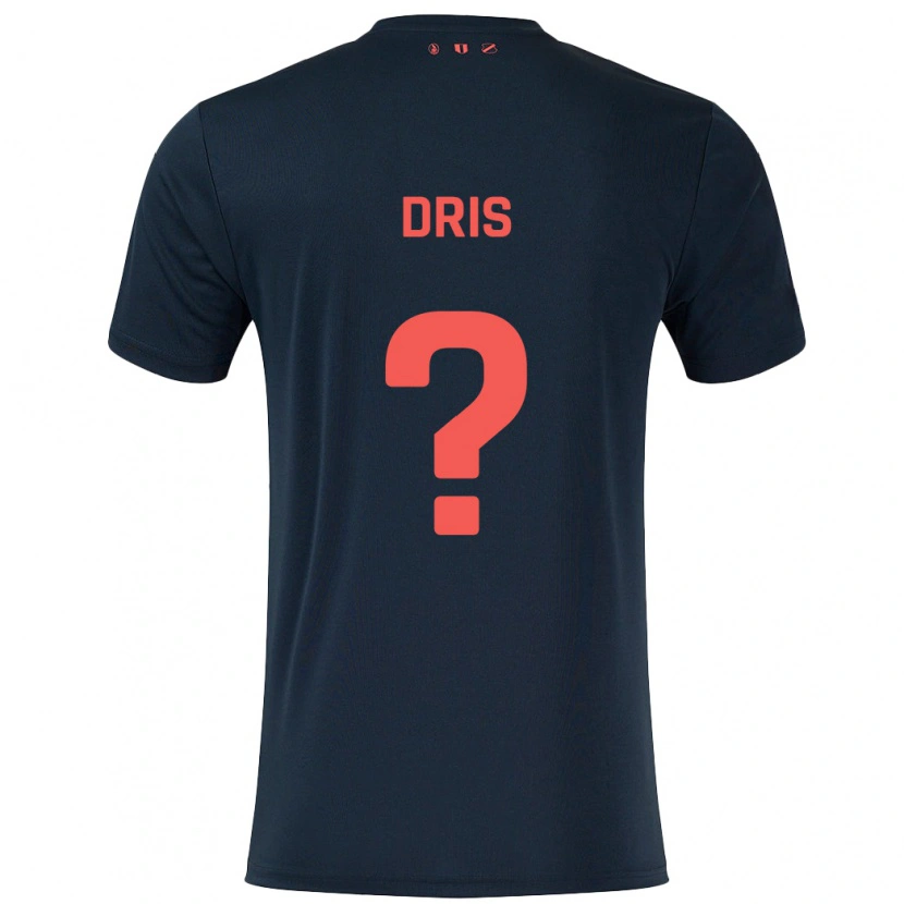 Danxen Barn Sofiane Dris #0 Svart Rød Bortetrøye Drakt Trøye 2024/25 Skjorter T-Skjorte