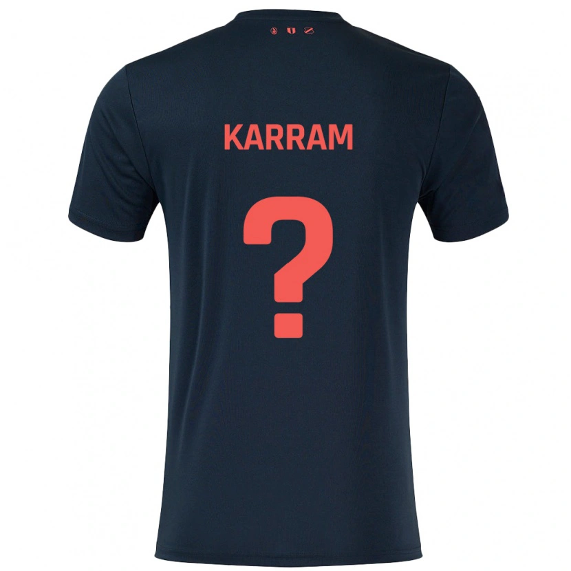 Danxen Barn Faris Karram #0 Svart Rød Bortetrøye Drakt Trøye 2024/25 Skjorter T-Skjorte