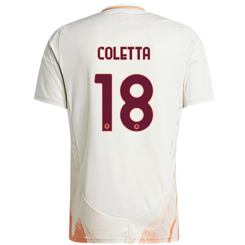 Danxen Barn Federico Coletta #18 Kremhvit Oransje Bortetrøye Drakt Trøye 2024/25 Skjorter T-Skjorte