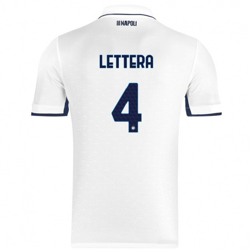 Danxen Barn Alessio Lettera #4 Hvit Kongeblå Bortetrøye Drakt Trøye 2024/25 Skjorter T-Skjorte